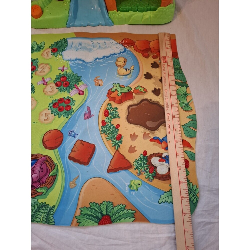 Fisher-Price Little People Dinosaur Village Play Set with Mat 2 Dinosaurs - Picture 11 of 14